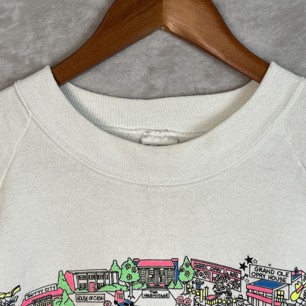 Vintage Nashville Graphic Sweatshirt XL Opryland Ryman Landmark Streetwear 1990s - Picture 8 of 15